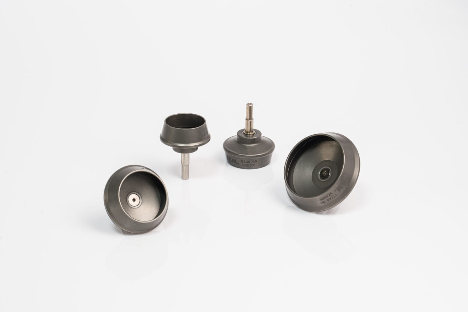 JSM G 630 BD rotor complete for Schlafhorst Autocoro SE20 / A8-A11 — G groove, boronized coating (shown with TT 646 BD rotors)